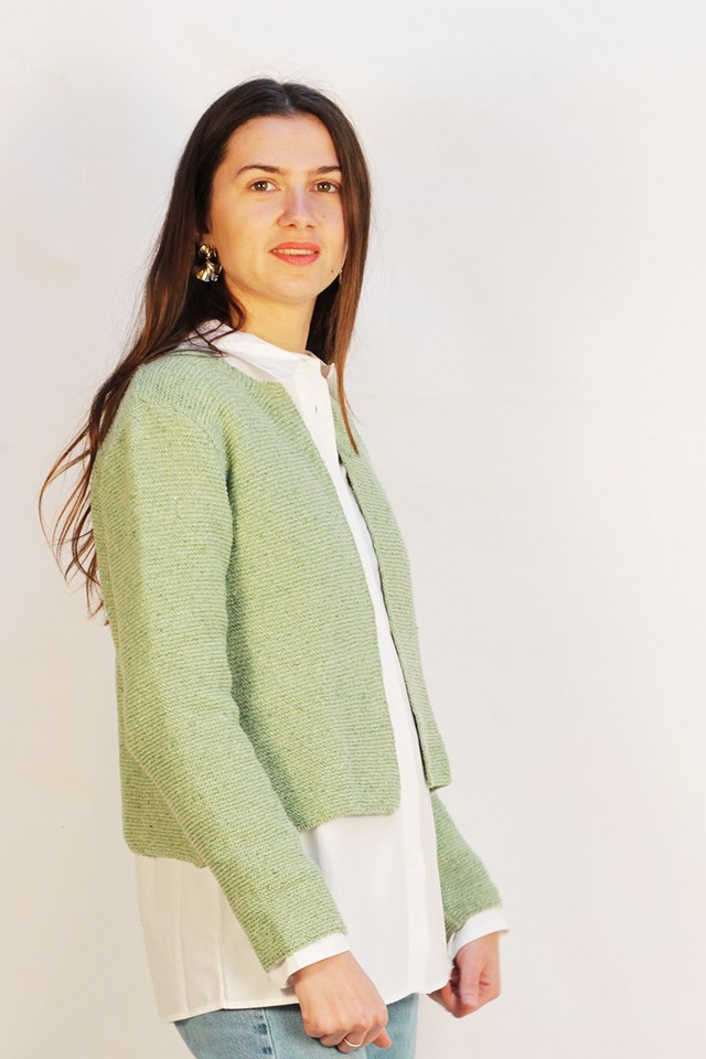 Cardigan Romarin vert d'eau 3