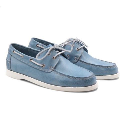 Chaussures Bateau cuir bleu clair