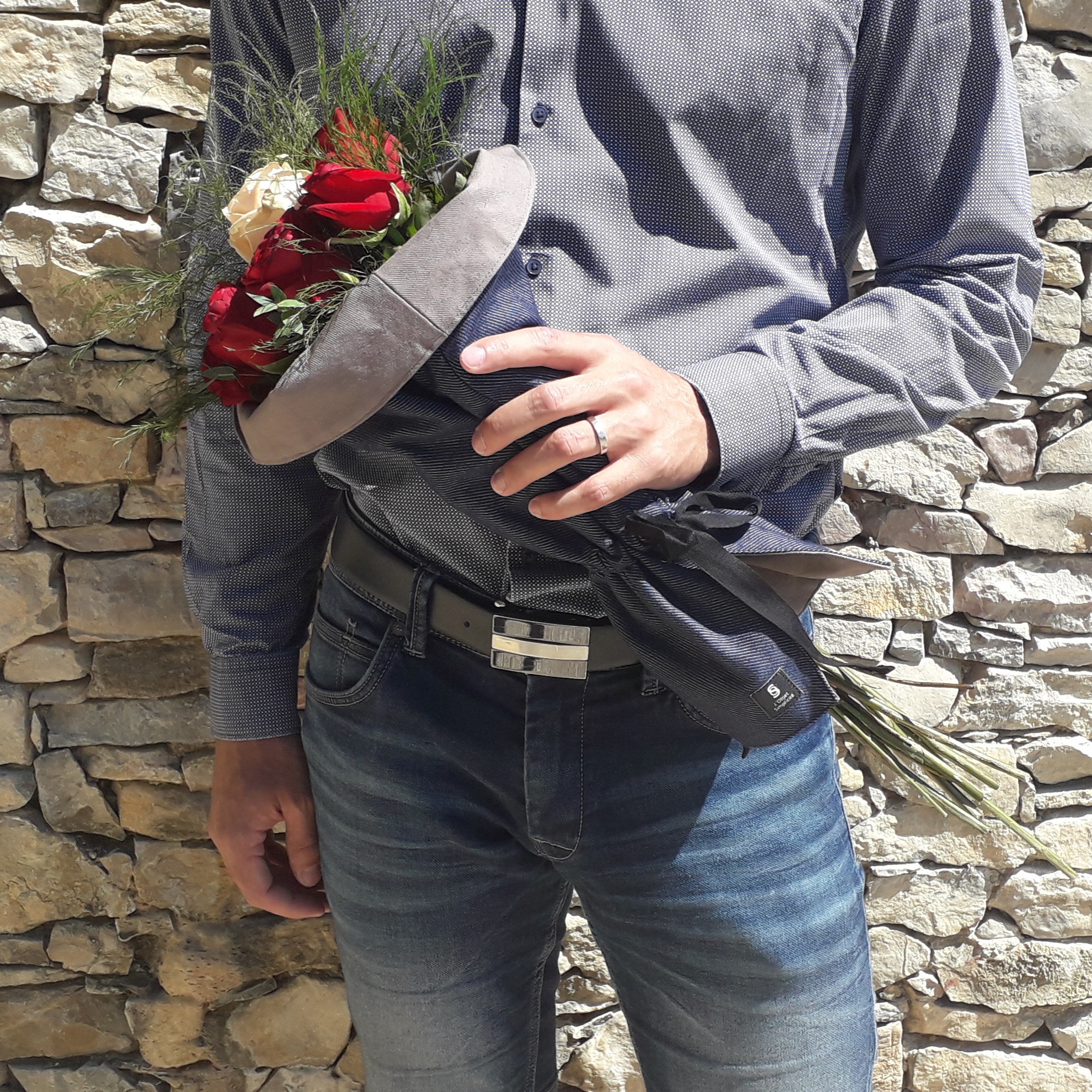 Cône à fleurs - Bleu marine / Taupe 7