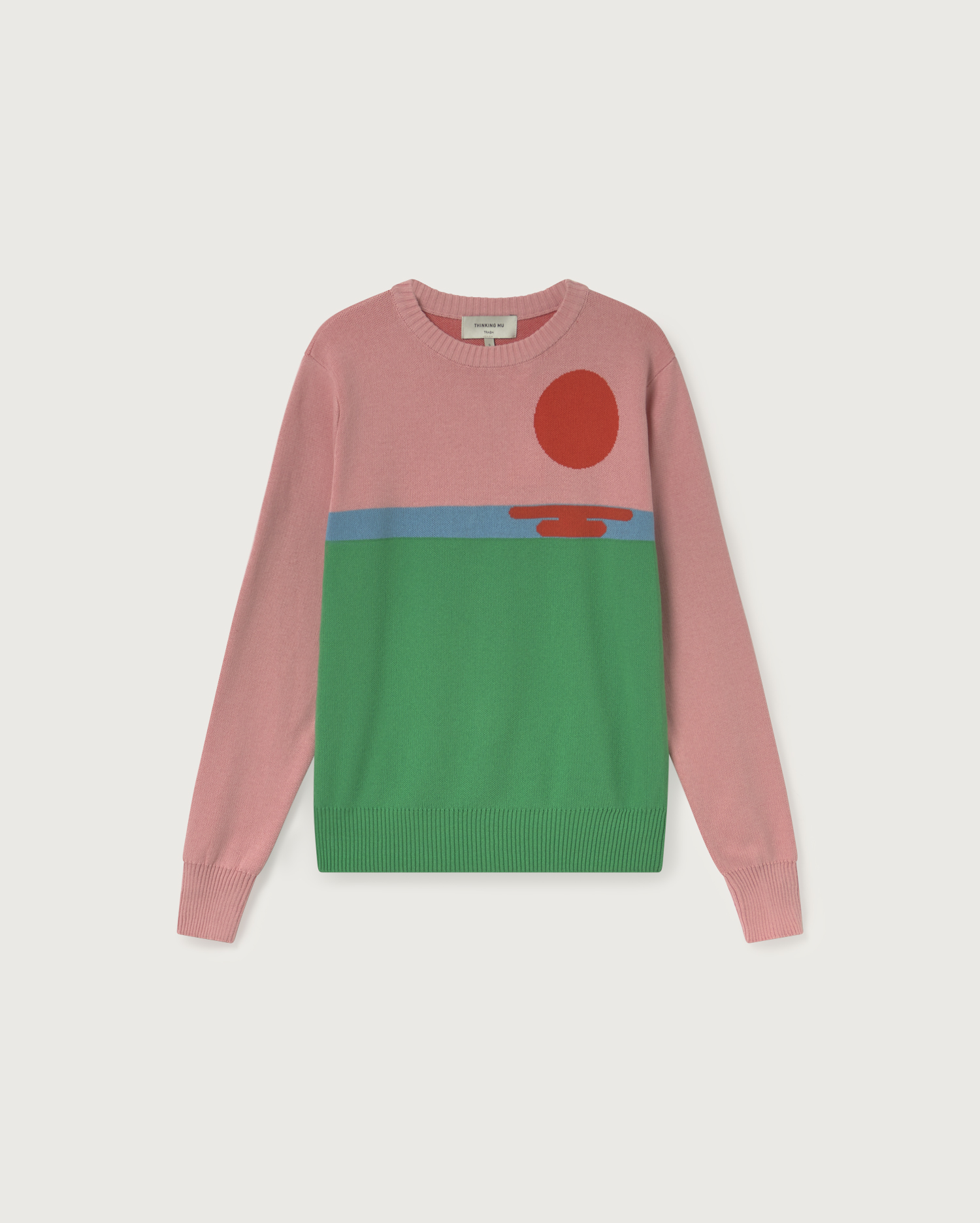 Pull à plat vue en entier de face