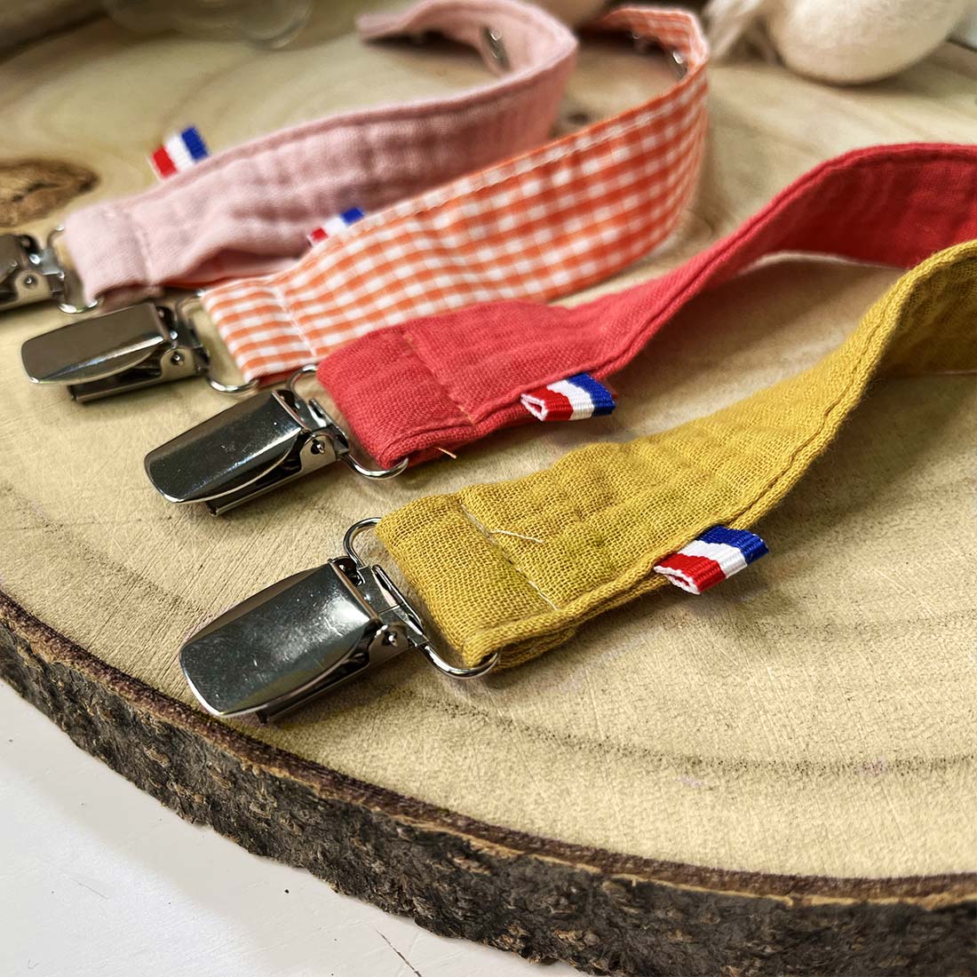 Attache Tétine en Coton Bio Teddy Blanc 7