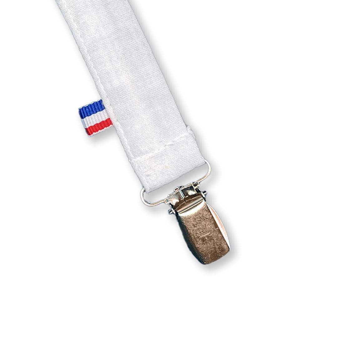 Attache Tétine en Coton Bio Teddy Blanc 6