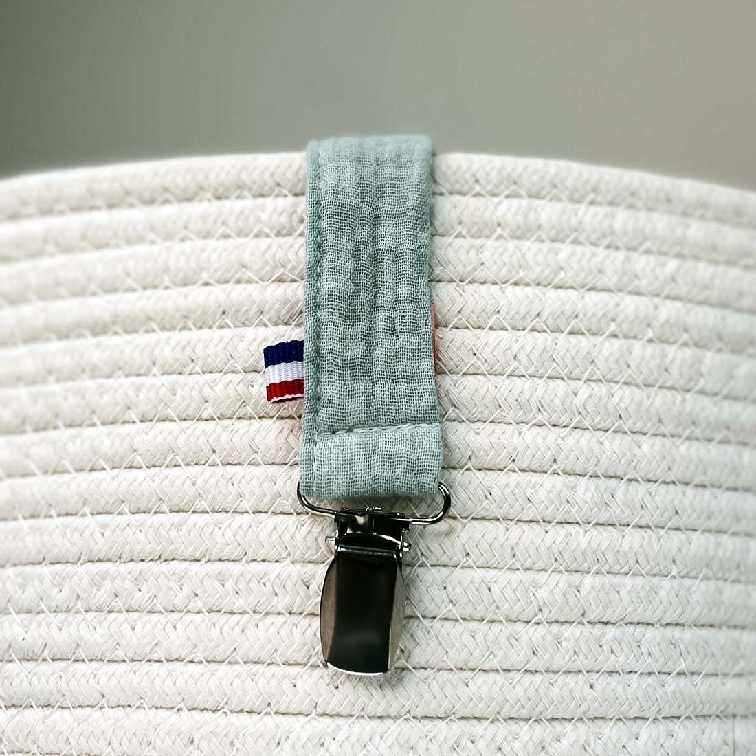 Attache Tétine en Coton Bio Teddy Vert 4