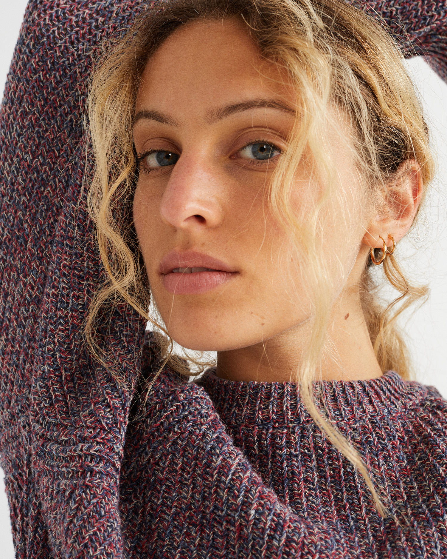 Femme zoom col tricot