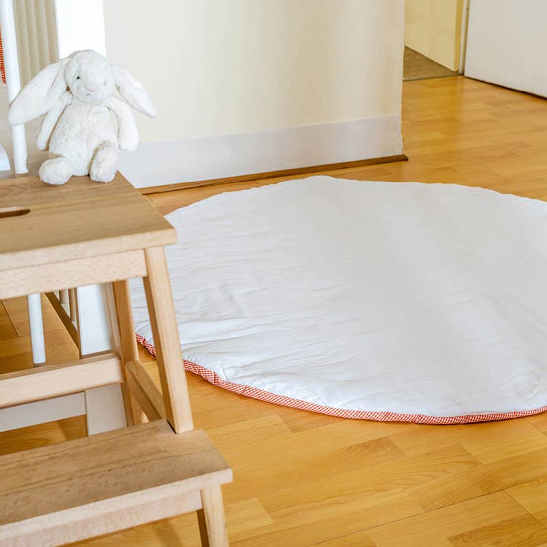 Tapis d'Eveil Havane en Coton Bio Blanc 7