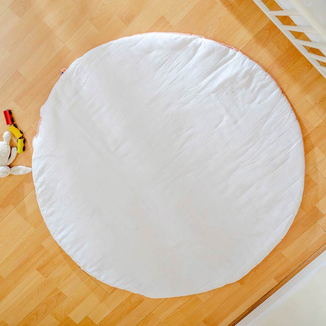 Tapis d'Eveil Havane en Coton Bio Blanc 5