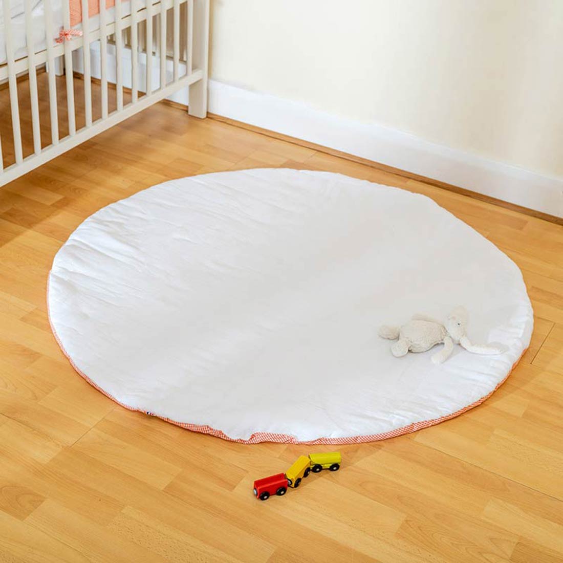 Tapis d'Eveil Havane en Coton Bio Blanc 3