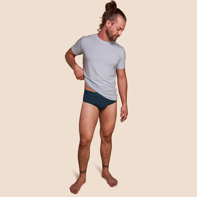 Slip bleu pétrole pour hommes