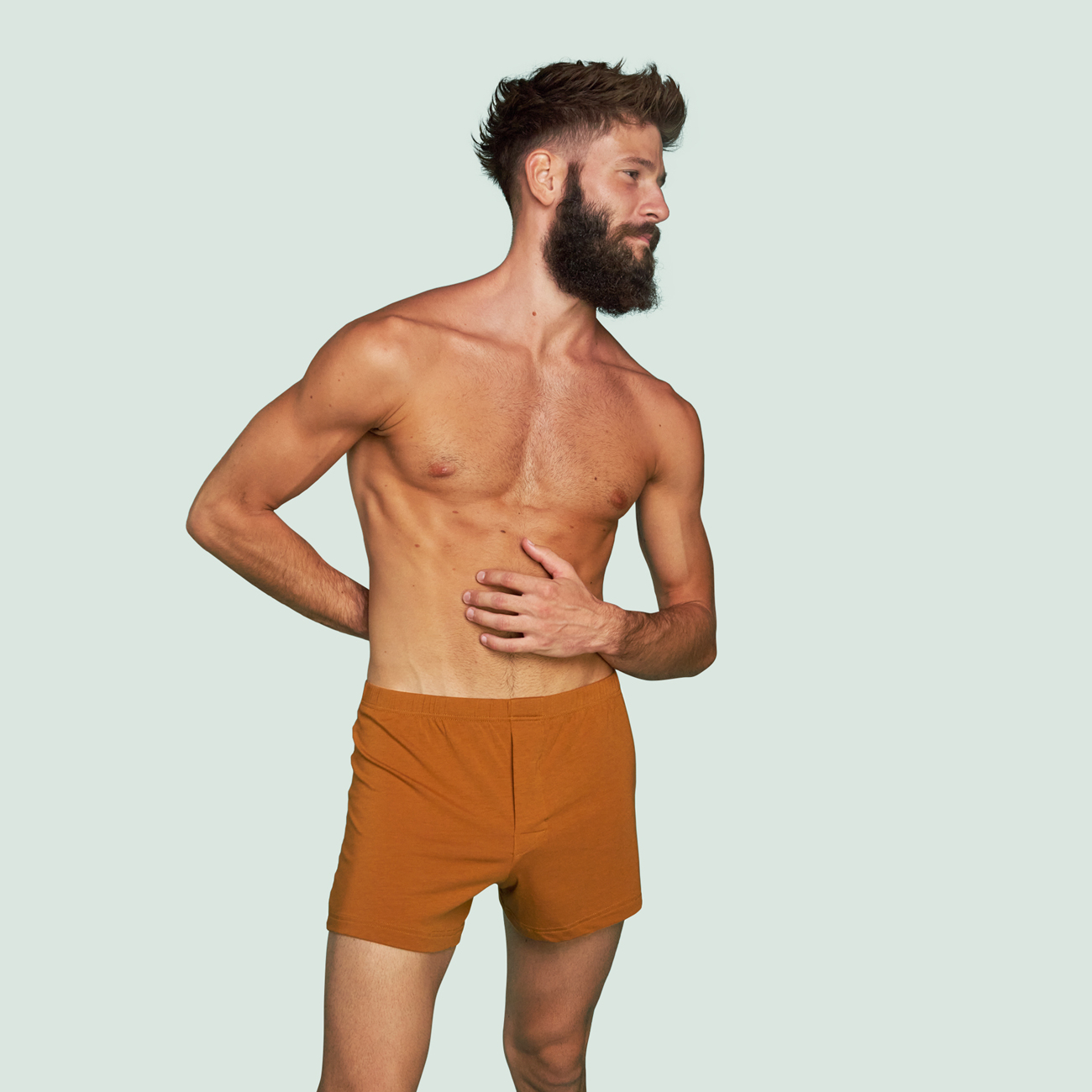 Caleçon ocre pour hommes