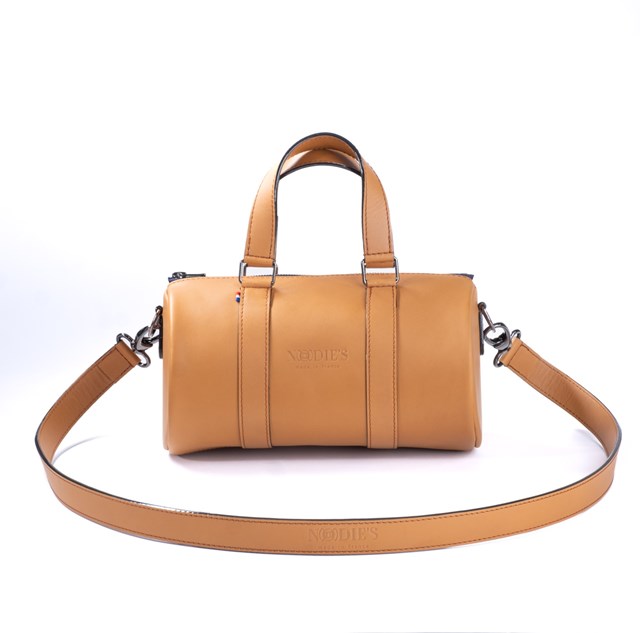 Sac bowling femme cuir camel