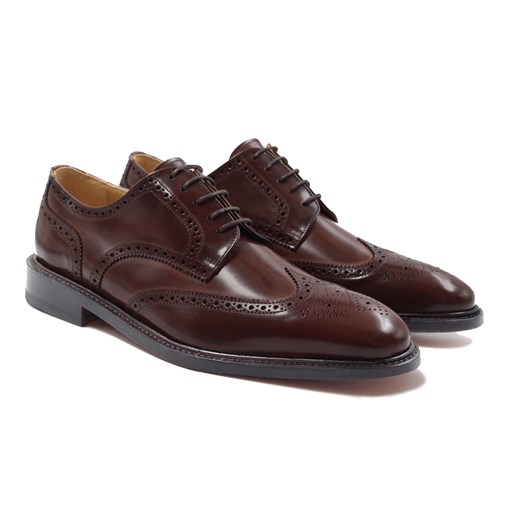 Derbies cousu Goodyear en cuir marron