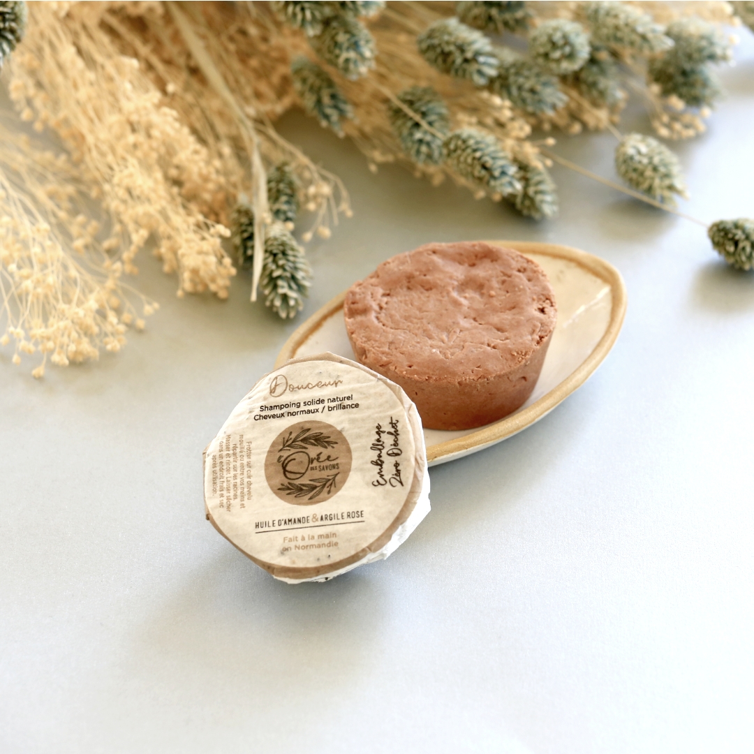 Shampoing solide Douceur - huile d'Amande & Argile Rose - cheveux normaux, brillance 5