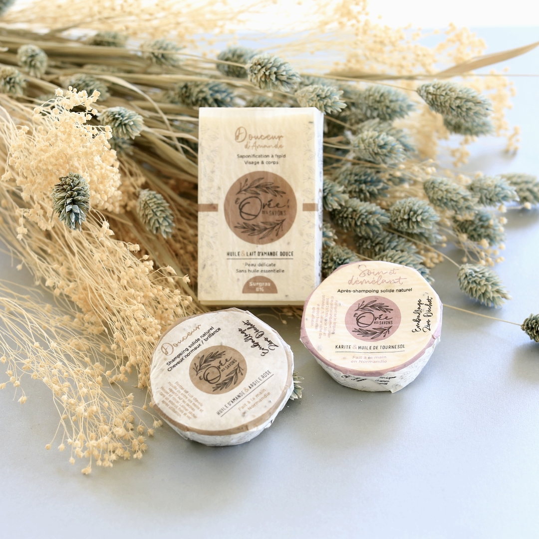 Coffret routine corps & cheveux amande - Tous types de cheveux et peaux sèches 2