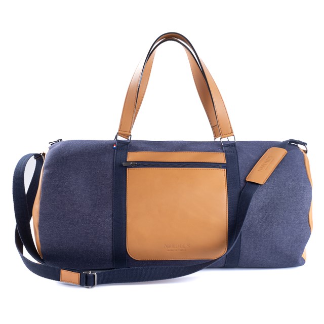 Sac polochon en cuir camel