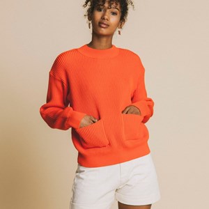 Pull en maille de coton Bio ECARLATE - FALEME de THINKING MU