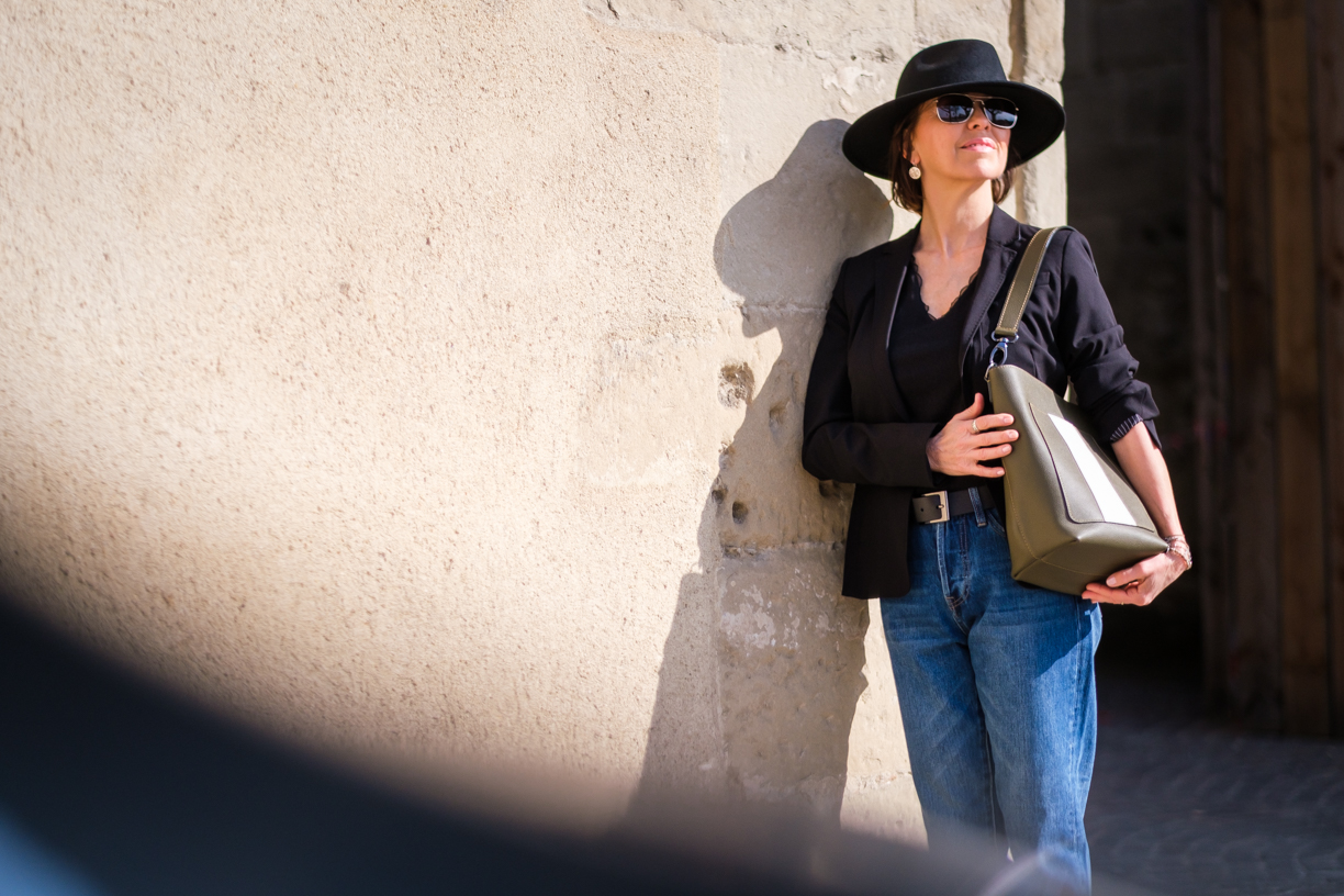 Sac Andy Bicolore Kaki blanc 3