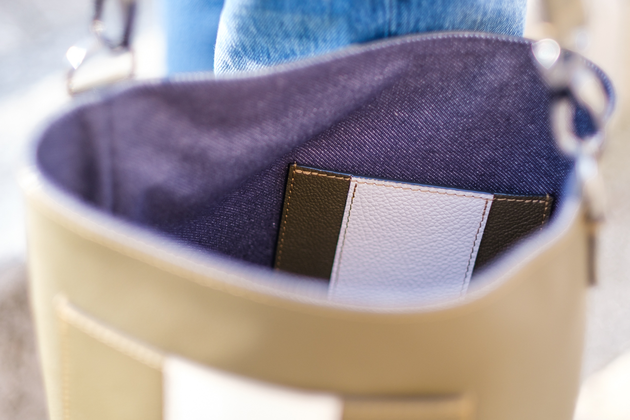 Sac Andy Bicolore Kaki blanc 4