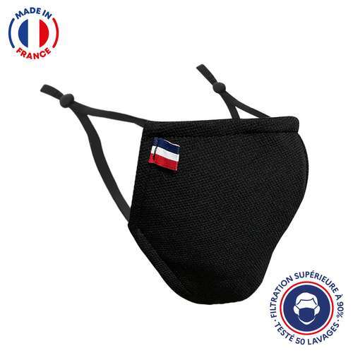 Lot de 4 masques réglables, fabrication française- Attestés cat.1 // 50 lavages 5