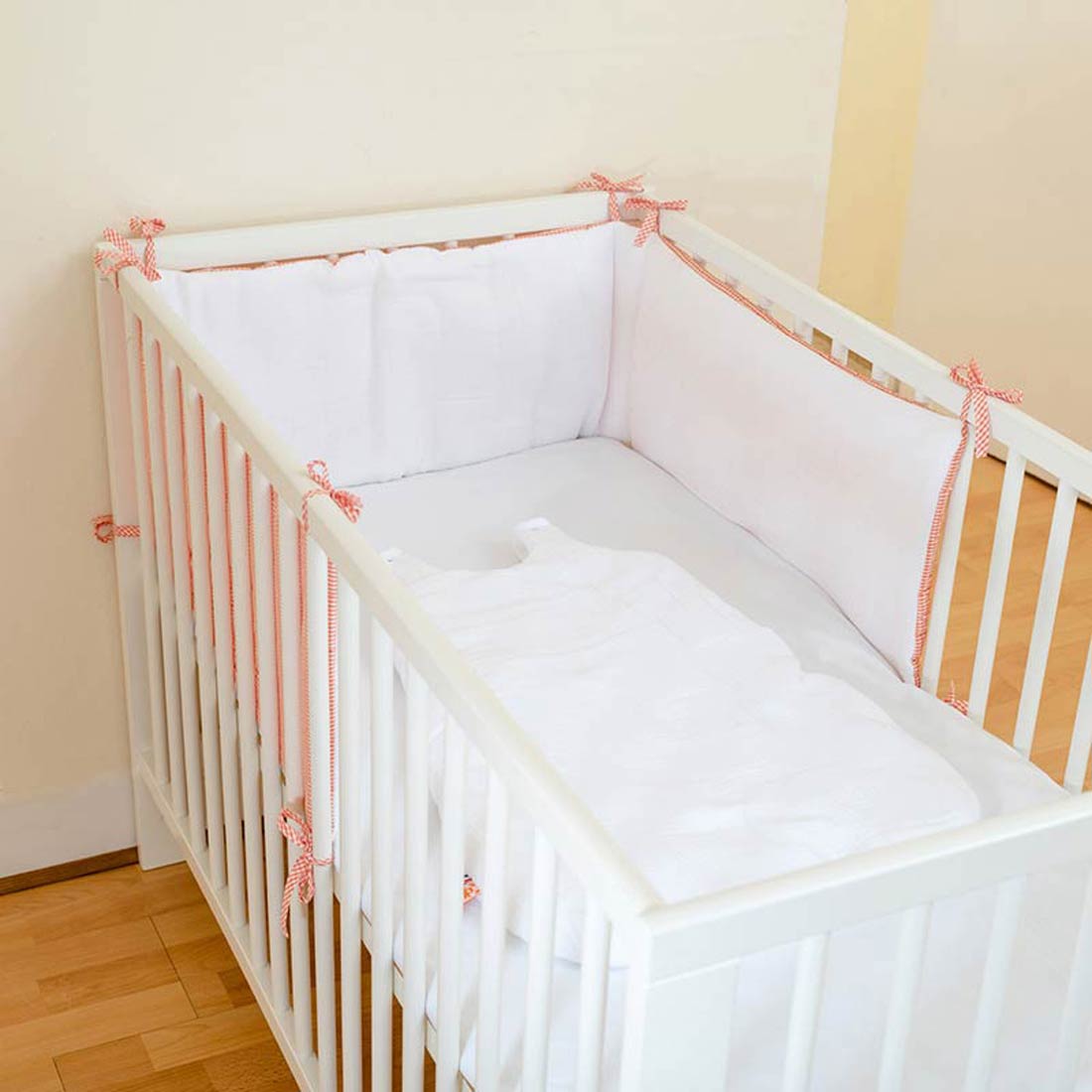 Tour de Lit en Coton Bio Blanc 4