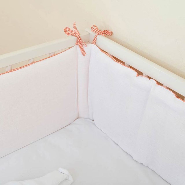 Tour de Lit en Coton Bio Blanc 5