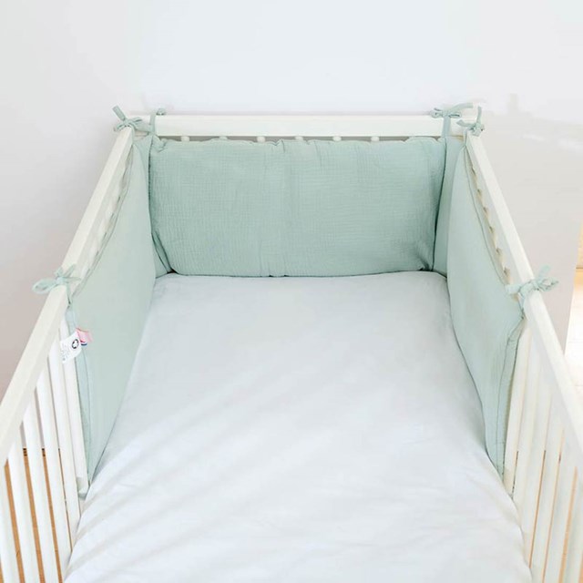 Tour de Lit en Coton Bio Vert 4