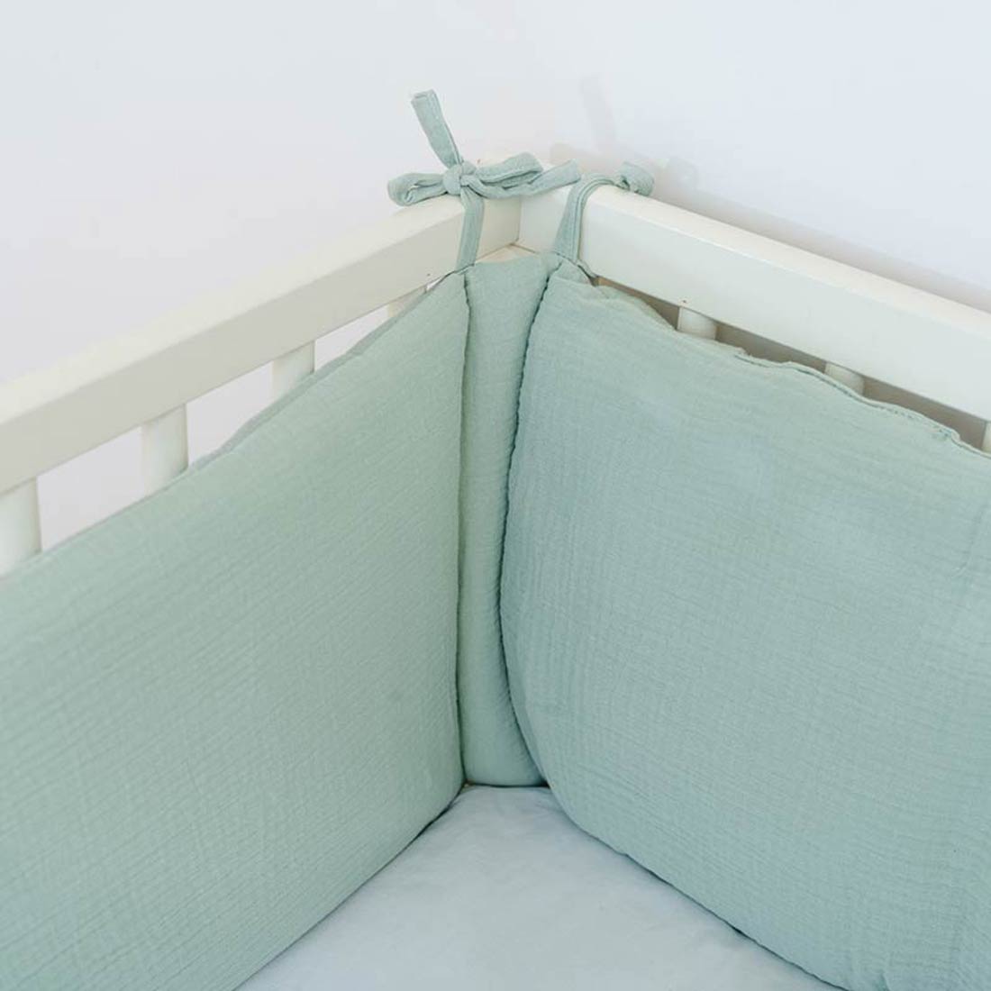 Tour de Lit en Coton Bio Vert 5