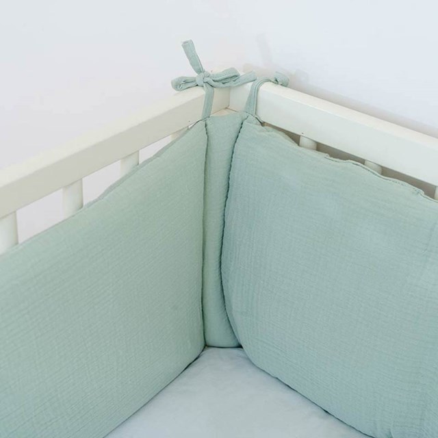 Tour de Lit en Coton Bio Vert 5