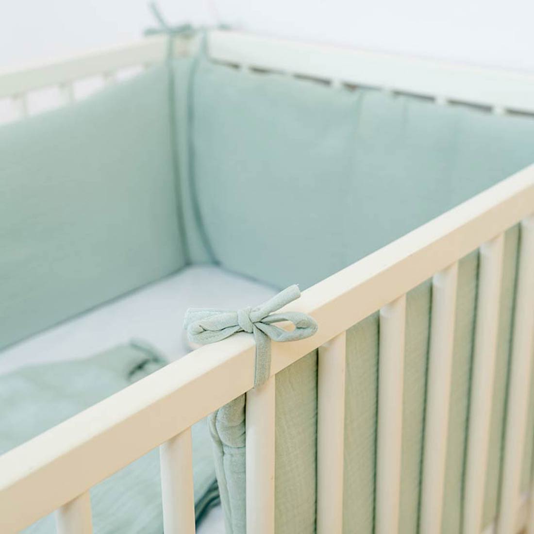 Tour de Lit en Coton Bio Vert 6