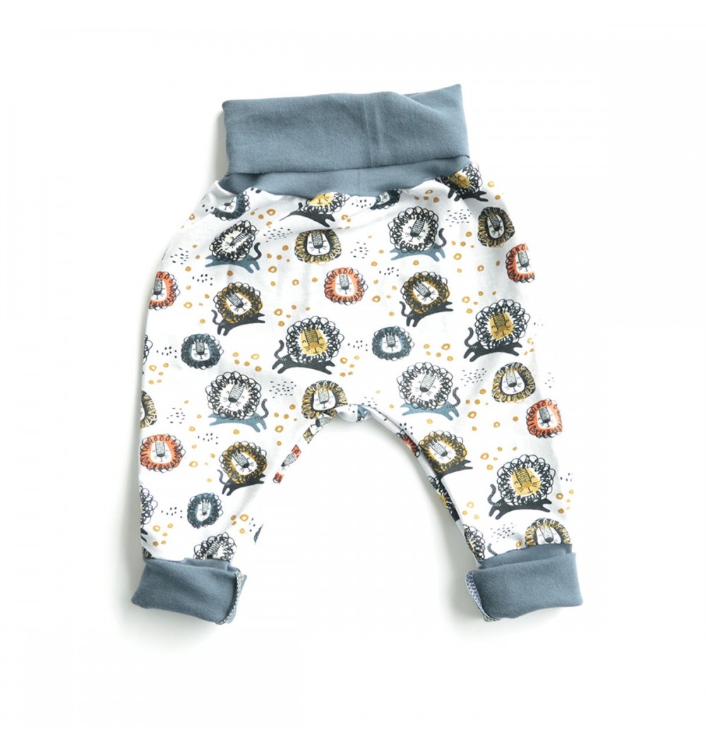 Sarouel évolutif et stylé en coton bio - motif lion  5