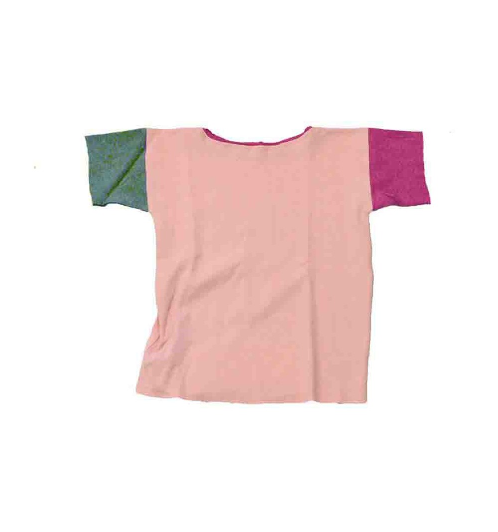 Tee-shirt manches courtes évolutif rose en coton bio - Plusieurs couleurs 3