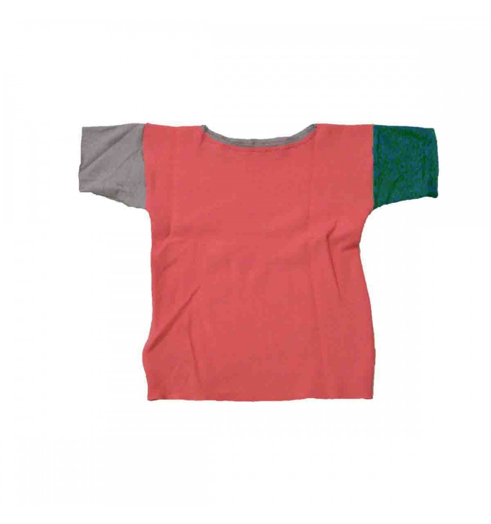 Tee-shirt manches courtes évolutif rose framboise en coton bio - Plusieurs couleurs 3