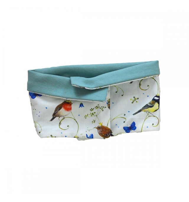 Tour de cou évolutif et réversible en Teddy coton bio -  motif rouge gorge 4