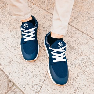 Basket bleu marine en coton recyclé - ECOFIL - 