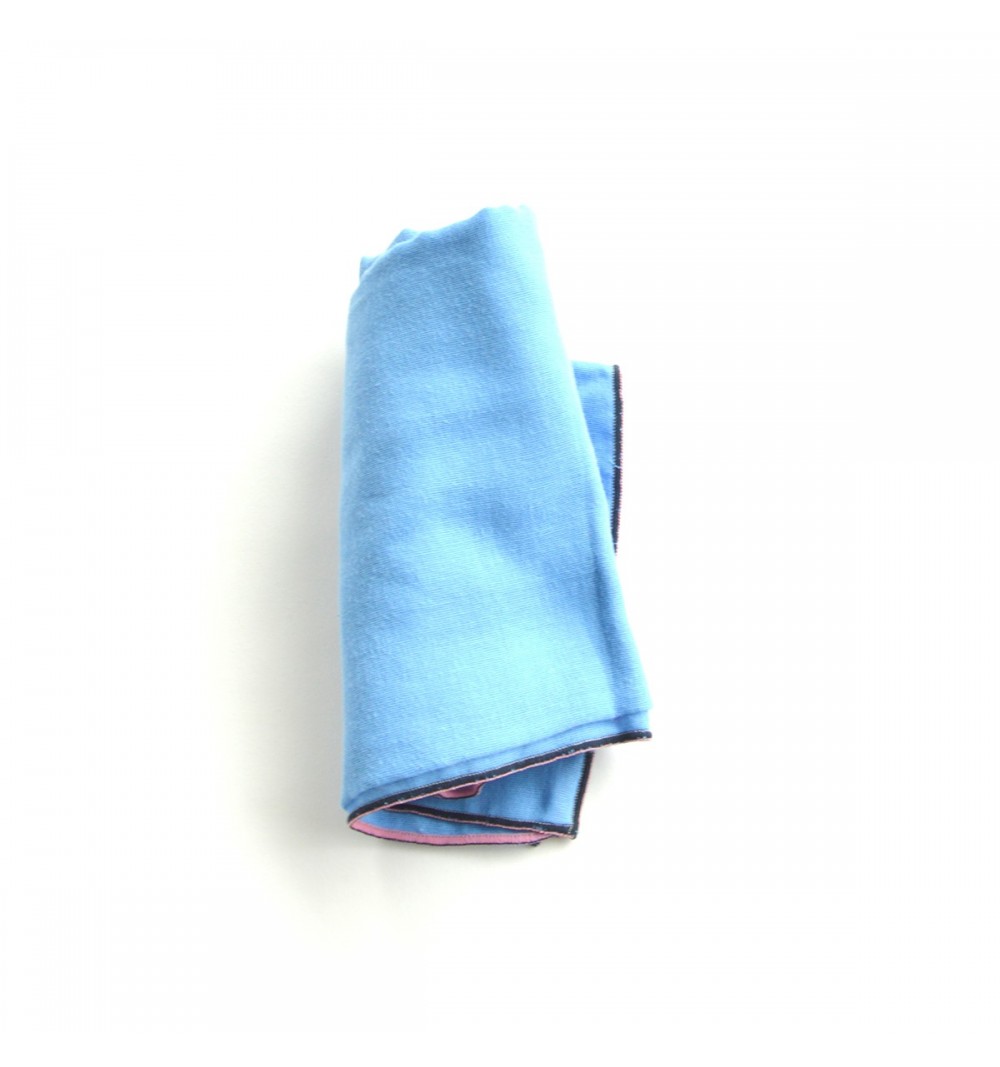 Lange bleu double gaze - coton bio 2