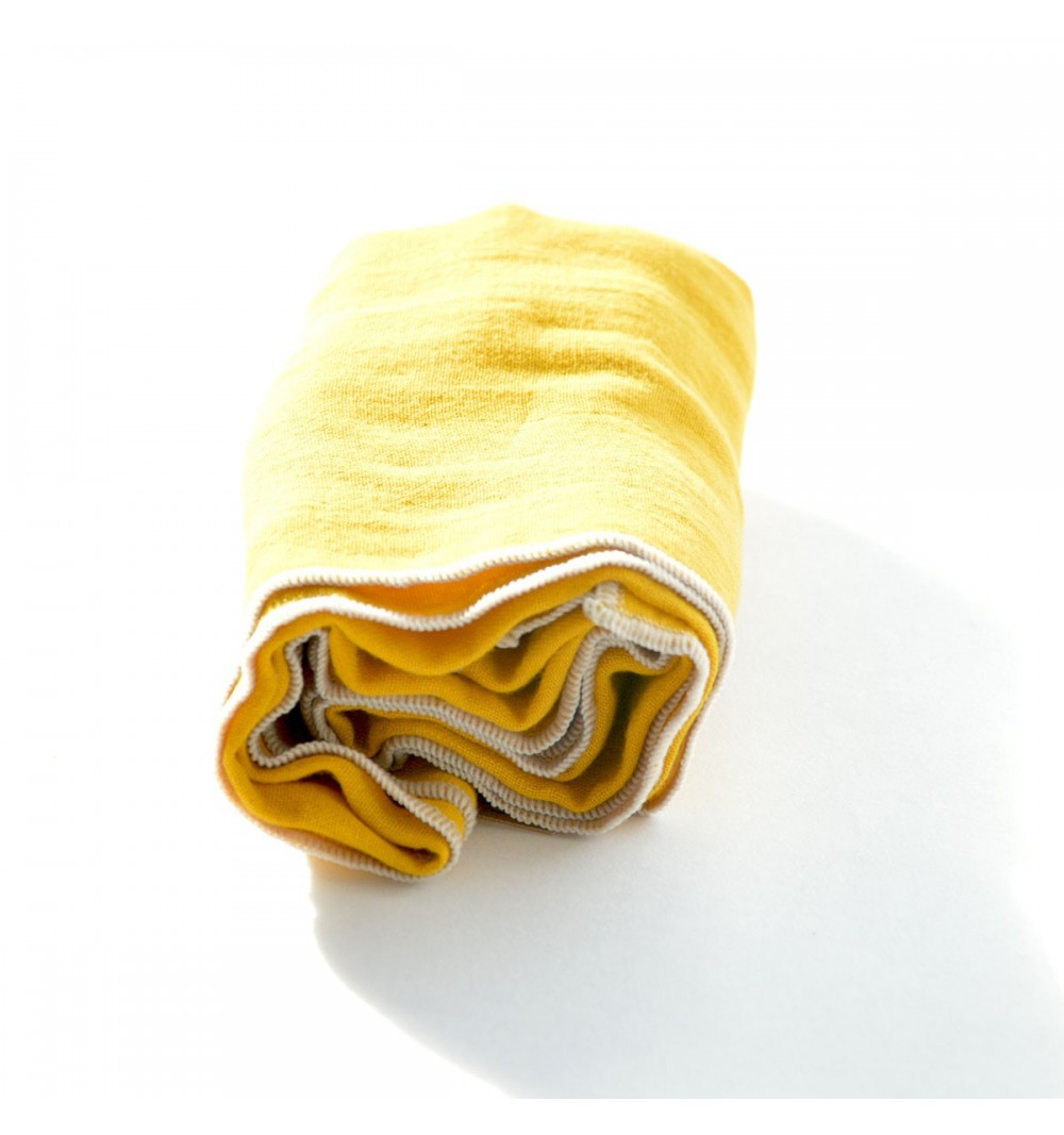 Lange moutarde double gaze - coton bio 3