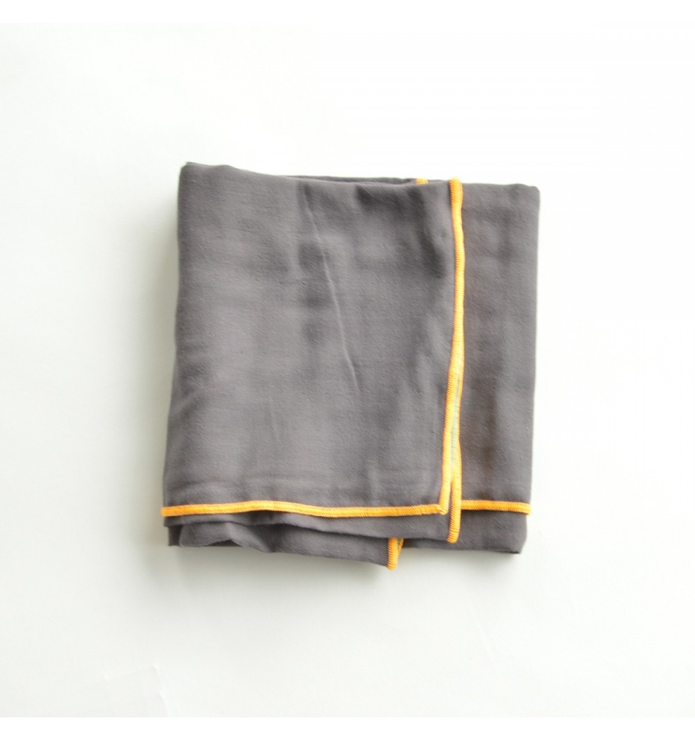 Lange taupe double gaze - coton bio  2