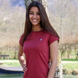 T-SHIRT ROUGE BORDEAUX FEMME - L’AUTHENTIQUE 3.0 