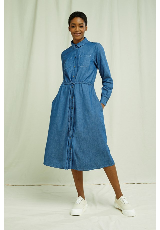 Robe chemise bleue - Lightweight Denim de People Tree 3