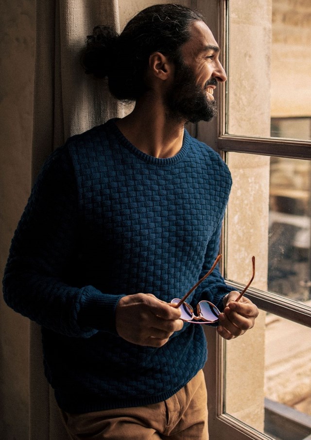 Pull DAMIER - Made in France - Coton Bio GOTS 10