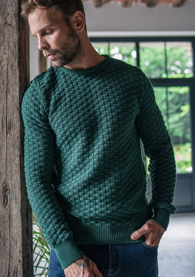 Pull DAMIER - Made in France - Coton Bio GOTS 9
