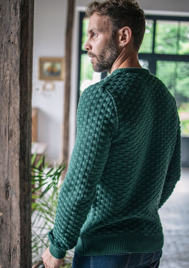 Pull DAMIER - Made in France - Coton Bio GOTS 11
