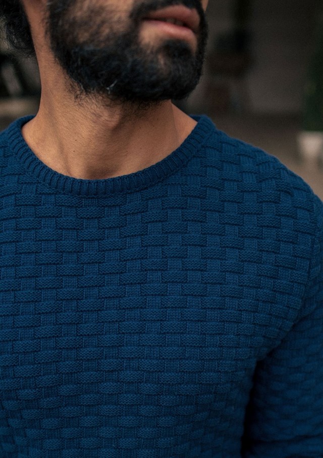 Pull DAMIER - Made in France - Coton Bio GOTS 15