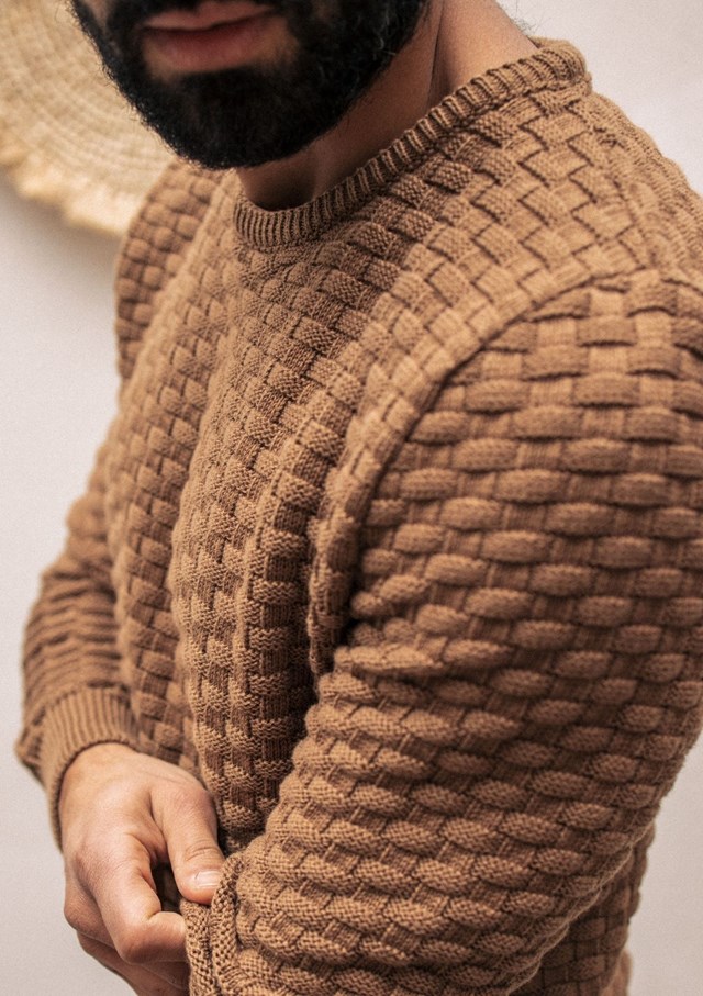 Pull DAMIER - Made in France - Coton Bio GOTS 21