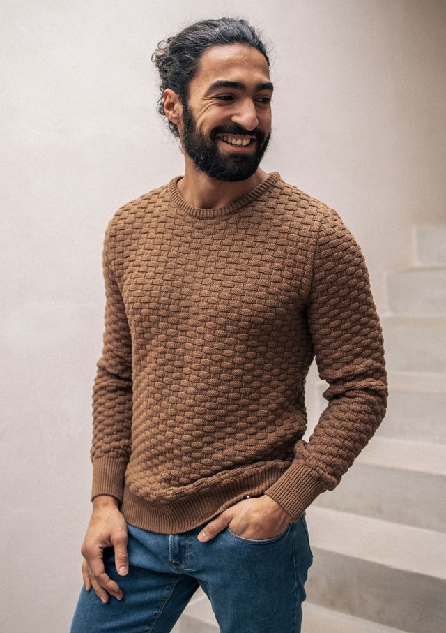 Pull DAMIER - Made in France - Coton Bio GOTS 22