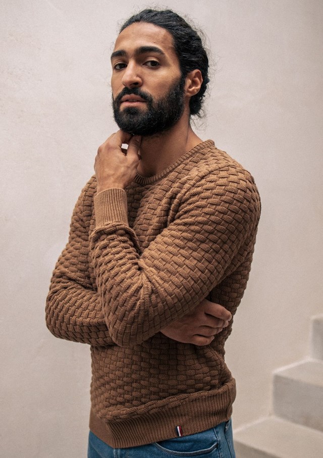 Pull DAMIER - Made in France - Coton Bio GOTS 23