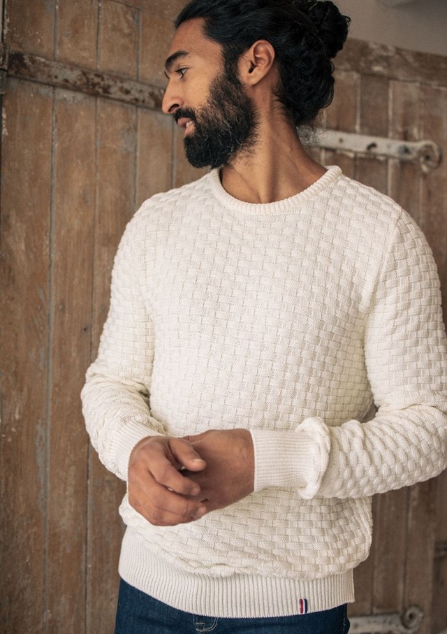 Pull DAMIER - Made in France - Coton Bio GOTS 18