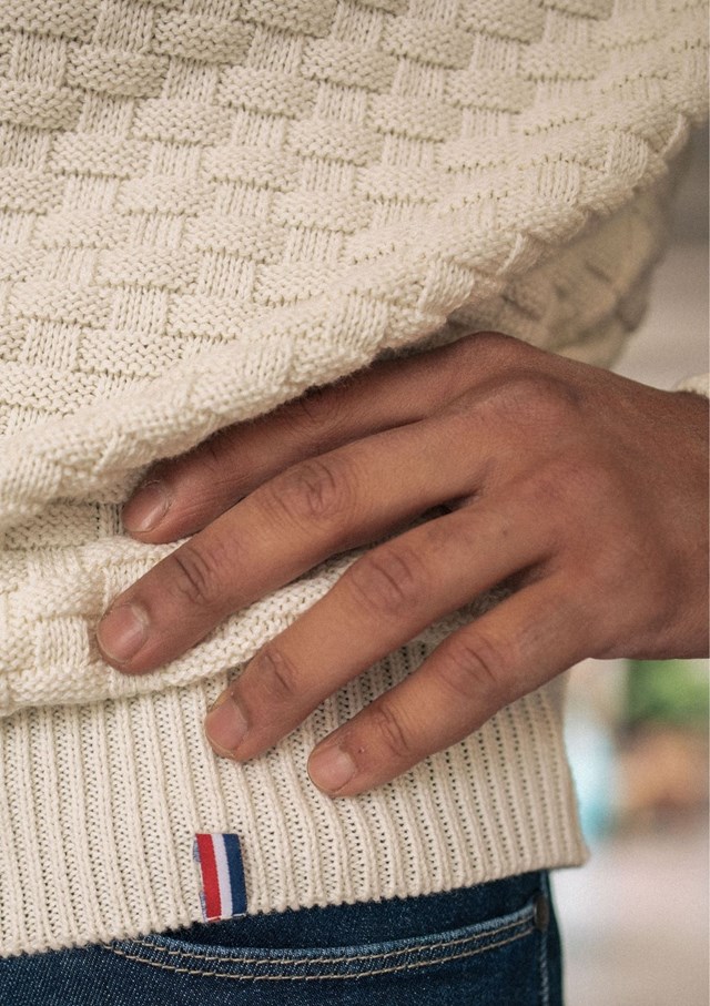 Pull DAMIER - Made in France - Coton Bio GOTS 19