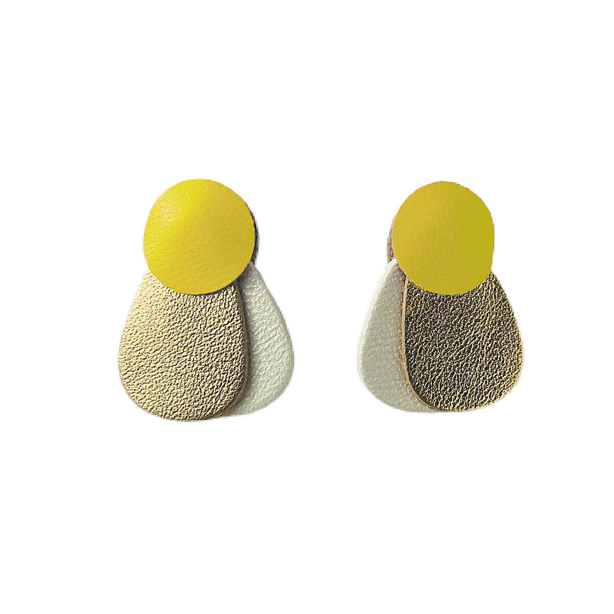 Puces d’oreilles PÂQUERETTES Jaune 3