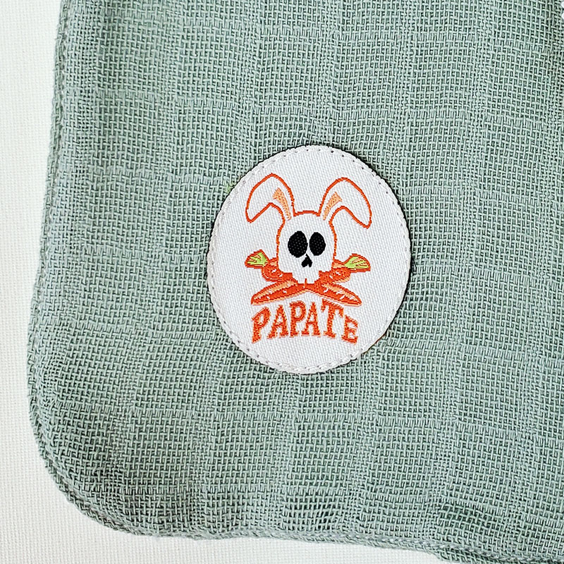 Bavoir en Coton Bio Vert 3