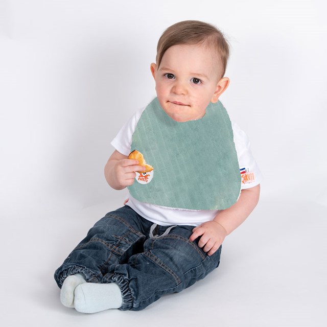 Bavoir en Coton Bio Vert 2